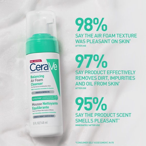 CeraVe Balancing Air Foam Facial Cleanser 148ml