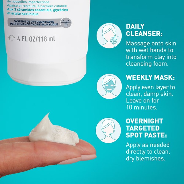 CeraVe Blemish Clay-to-Form Cleanser 118ml thumbnail 2