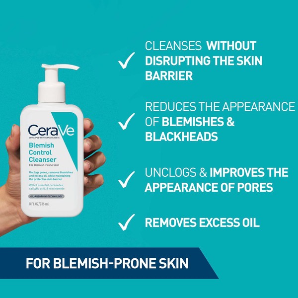 CeraVe Blemish Control Face Cleanser for Blemish-Prone Skin 236ml thumbnail 3