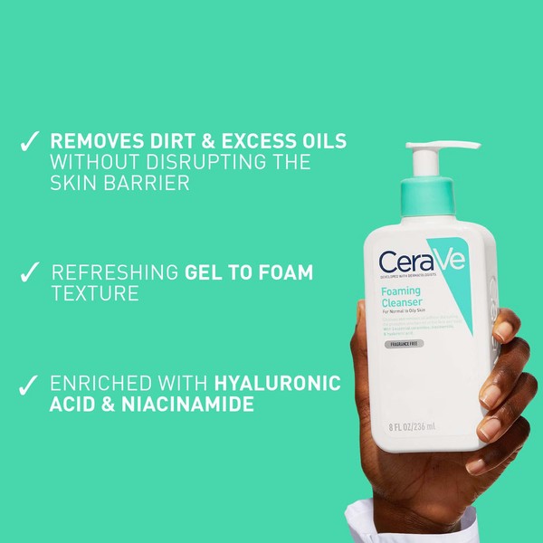 CeraVe Foaming Cleanser for Normal to Oily Skin 236ml thumbnail 2