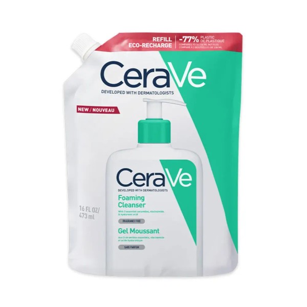CeraVe Foaming Gel Normal to Oily Skin Eco-Refill 473ml